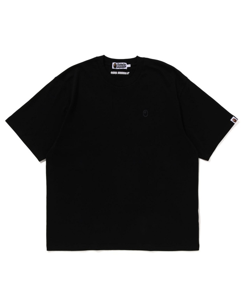 T Shirts Bape Tonal Ape Head One Point Noir Homme | RAJ-40227629